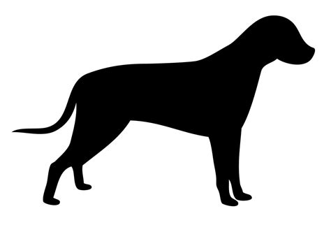 Onlinelabels Clip Art Standing Dog Silhouette
