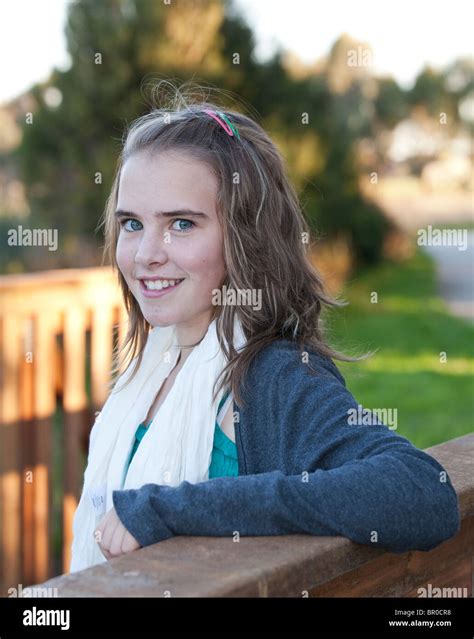 Thirteen Year Old Girl Stock Photo Alamy
