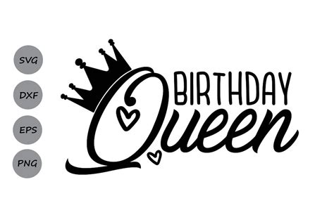 310 Birthday Queen With Crown Svg Svg Png Eps Dxf File