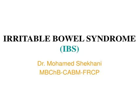 Ppt Irritable Bowel Syndrome Ibs Powerpoint Presentation Free