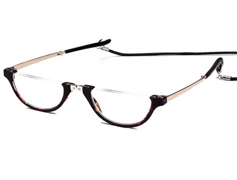 Mens Womens Half Moon Foldable Reading Glasses With Case Tortoise Shell Cf187itxya3
