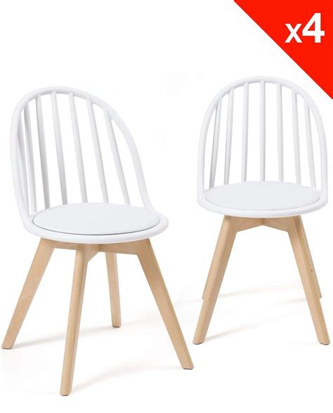 Chaises amazon cdiscount rakuten rue du commerce le spécialiste de la chaise scandinave et chaise design. KAYELLES chaises scandinaves bistrot avec Coussin Bold Lot ...