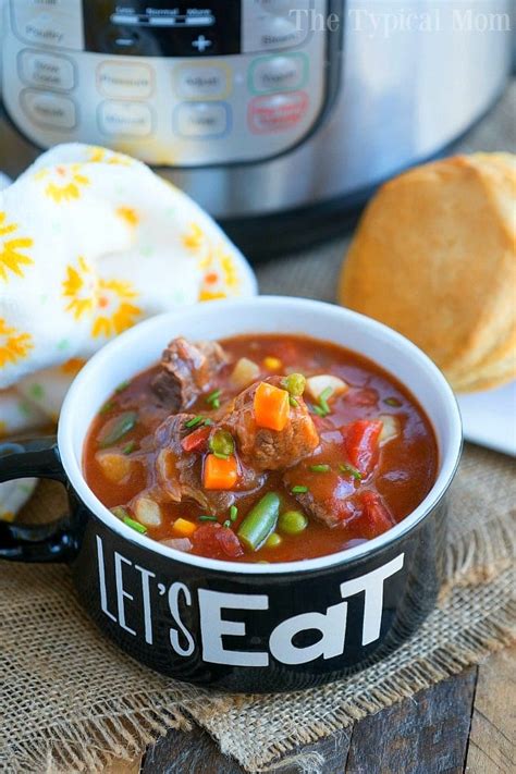 This instant pot beef soup recipe will show you how to make a vegetable and beef stew in the instant pot. Instant Pot Vegetable Beef Soup - Ninja Foodi Vegetable Soup