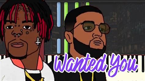 Nav Wanted You Ft Lil Uzi Vert Piano Tutorial Synthesia Youtube