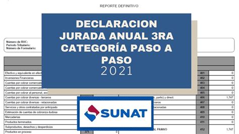 Declaración Renta Anual SUNAT Persona Juridica Formulario COMPLETO YouTube