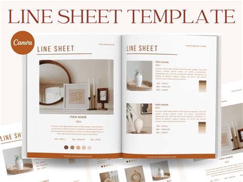 Editable Wholesale Line Sheet Template Canva Product Catalog