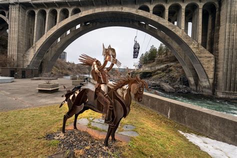 Smoker Marchand Sculptor Of The Salmon Chief At Spokane Falls Dies