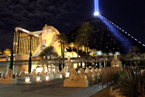 The Luxor Hotel From Las Vegas Seen During The Night Travel Moments In Time
