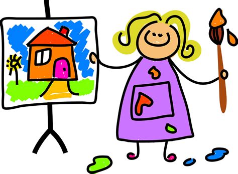 Cartoon Child Painting Clipart Best