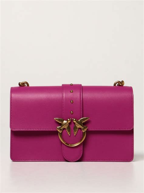 Pinko Love Classic Icon Simply Bag In Calfskin Cyclamen Pinko Crossbody Bags 1p22ge Y6xt