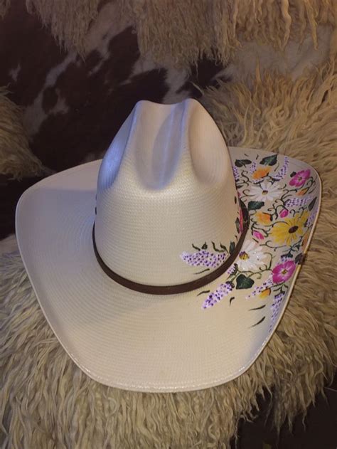 Custom Painted Cowboy Hat Country Hats Cowgirl Outfits Cowgirl Hats