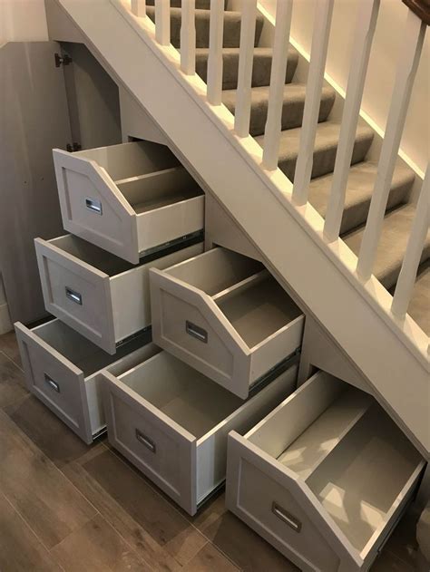 Length of wire shelving and a pack of plastic clips (sold separately) costs about 20 bucks. Awesome basement under stairs storage ideas just on ...