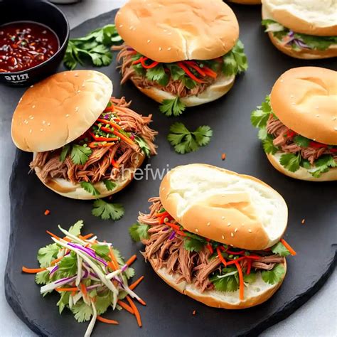Korean Pulled Pork Sandwich With Asian Slaw Recipes Food Cooking