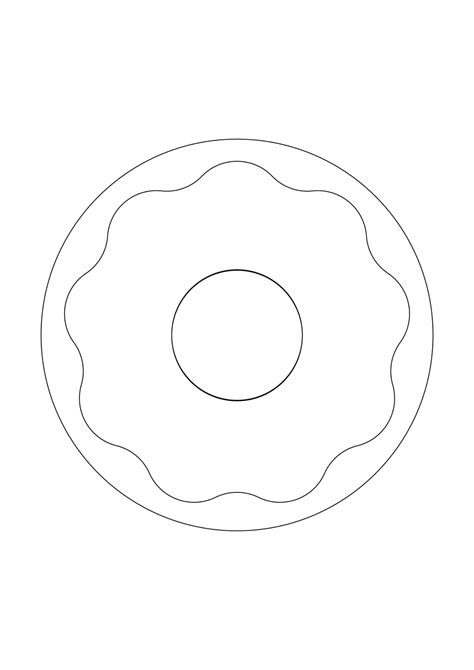 Donut Template Print At 100 On A4 Paper Donut Birthday Parties