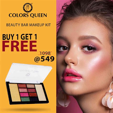 Buy 1 Get 1 Free Colors Queen Beauty Bar Makeup Kit Colors Queen