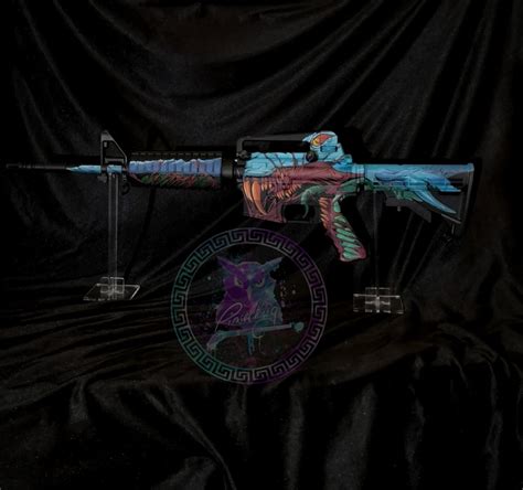 M4 Hyperbeast Airsoft Handpainted By Me Just With A Brush And