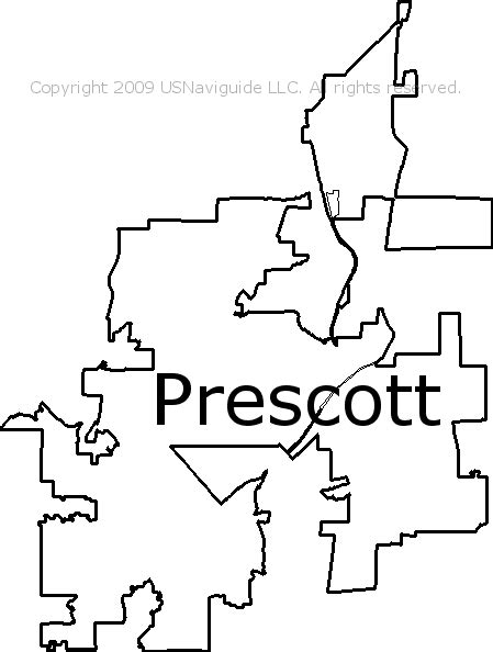 Prescott Az Zip Code Map Map Vector