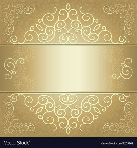 This size & layout are ideal for posters, flyers & magazine advertisements. Golden background card invitation or menu Vector Image