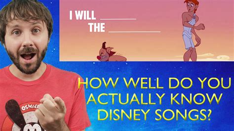 Quiz How Well Do You Actually Know Disney Songs Youtube