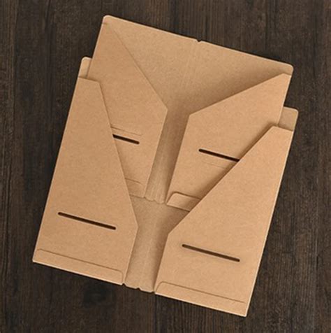 Kraft Paper Storage Card Folder For Leather Travelers Notebook Cowhide