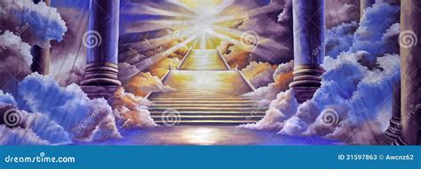 Heaven Background Stock Illustration Illustration Of Stairway 31597863
