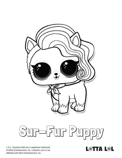 Sur Fur Puppy Coloring Page Lotta Lol Puppy Coloring Pages Coloring