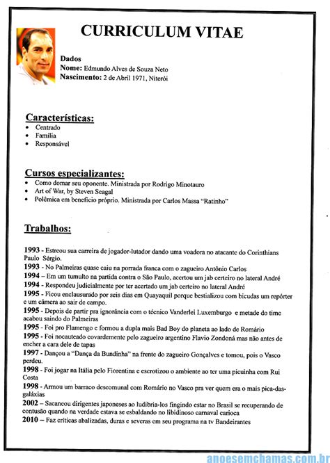 Como Fazer Um Curriculum Vitae Portugues Laboite Cvfr