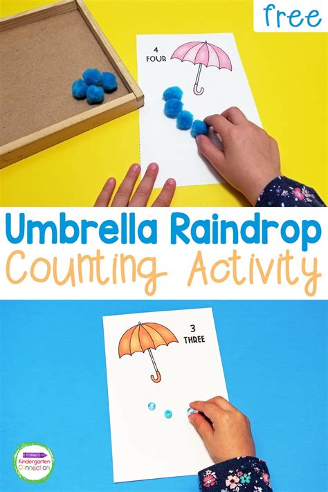 Raindrop Counting Cards Printable Cards