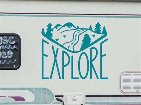 Explore Rv Decal Adventure Rv Decal Camper Decal Explore Etsy