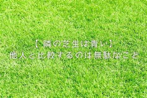 【隣の芝生は青い】他人と比較するのは無駄なこと Tryce｜福岡市薬院渡辺通のパーソナルトレーニングジム