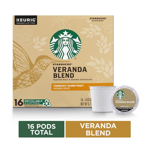 Starbucks Veranda Blend Coffee K Cup Pods Blonde Roast Coffee Pods For