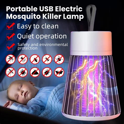 Portable Electric Mosquito Killer Lamp Usb Insect Killer Led Mosquito