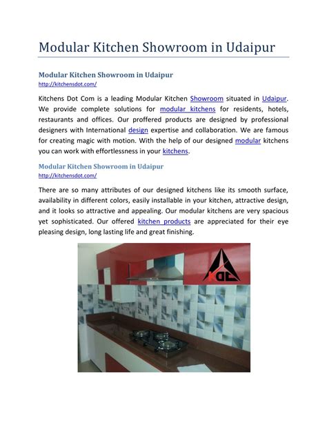 Ppt Modular Kitchen Showroom In Udaipur Powerpoint Presentation Free