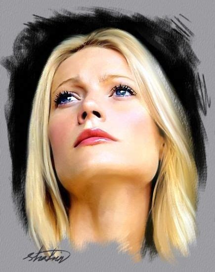 Gwyneth Paltrow By Shahin Stunningly Accurate Colour Portrait Of This