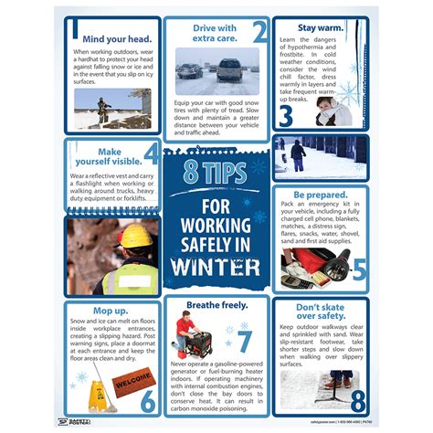 Safety Poster 8 Tips For Working Safely In Winter Cs722389