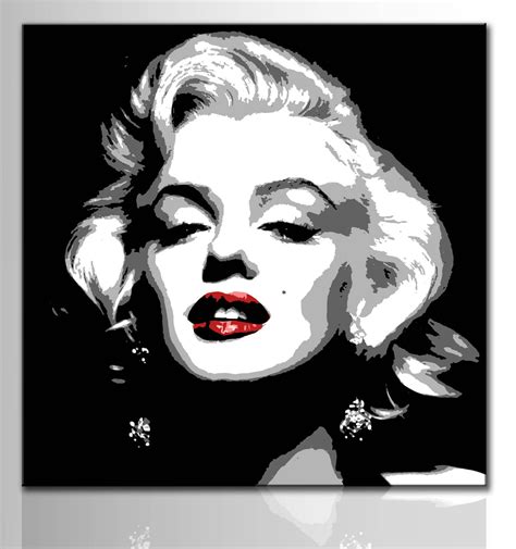 Modern Painting Marilyn Monroe Pop Art Style Hand Painted Etsy Pop