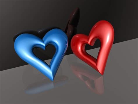 Pozadine Za Desktop Ljubavne Slike Crveno I Plavo Ljubavno Srce