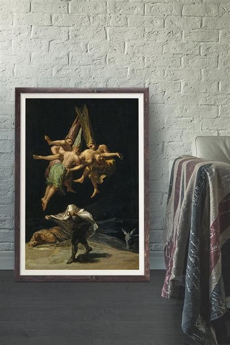 Francisco De Goya Witches Flight Occult Dark Art Etsy