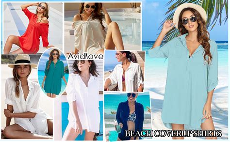 avidlove cover ups for swimwear women beach coverup shirts button up swimsuit at amazon women s