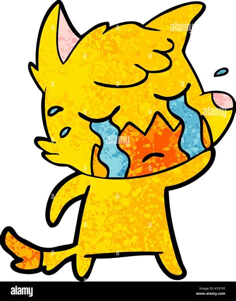 Sad Little Fox Cartoon Character Stock Vector Image And Art Alamy
