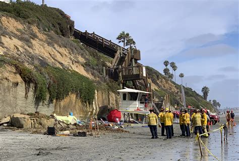 3 Killed When Cliff Collapses At California Beach Dropping Thousands