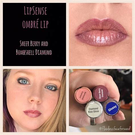 Ombré lip with Sheer Berry Diamond and Bombshell Diamond SeneGence