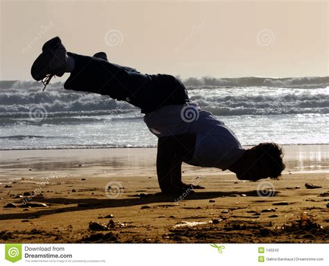Handstand On The Beach Stock Photos Image 140243