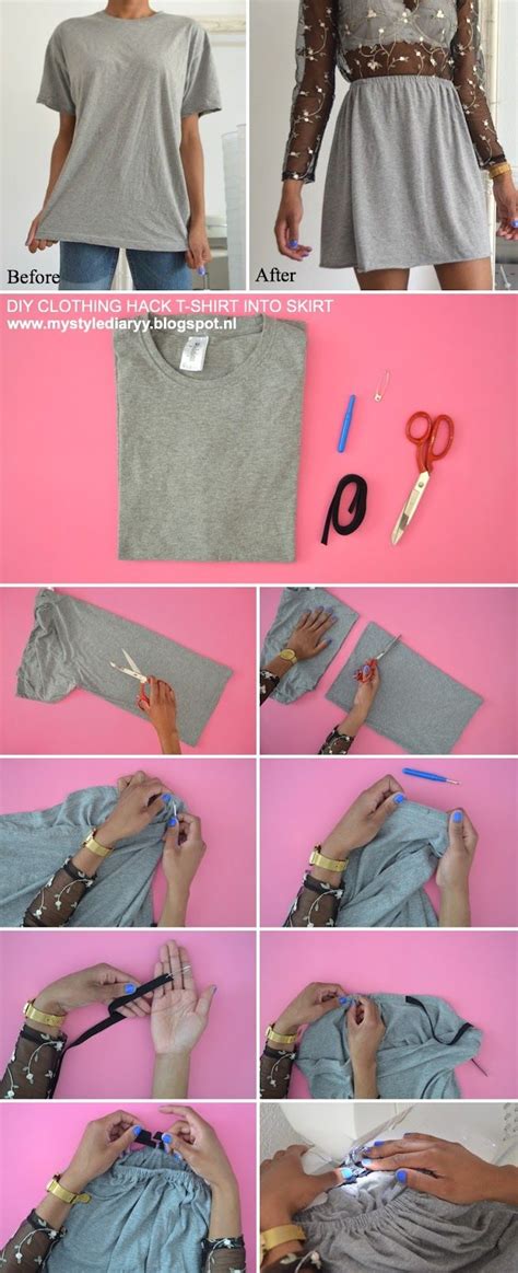 Diy Clothing Hack Transform A T Shirt Into A Skirt Mystylediaryy