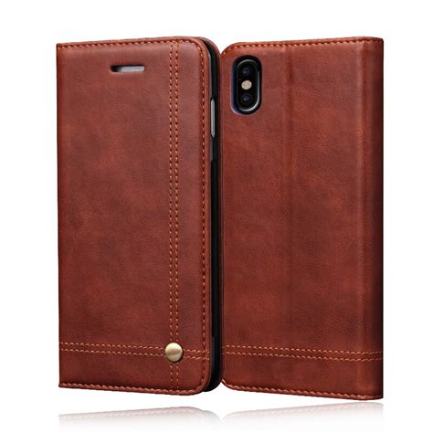 Deluxe Noble Men Leather Case Fundas For Iphone 8 Plus 8 Wallet Cover