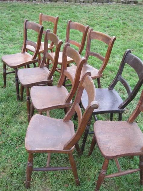 Set Of 9 Unique Kitchen Chairs From Chatsworth House
