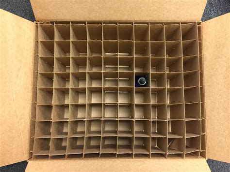 Corrugated Box With 100 Dividers Fits 100 1 Oz Boston Round Bottles