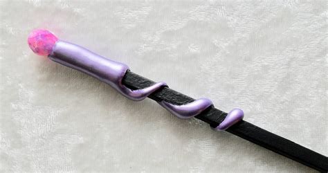 Handmade Wizard Wand With Pink And Purple Bead In Handle Harry Potter