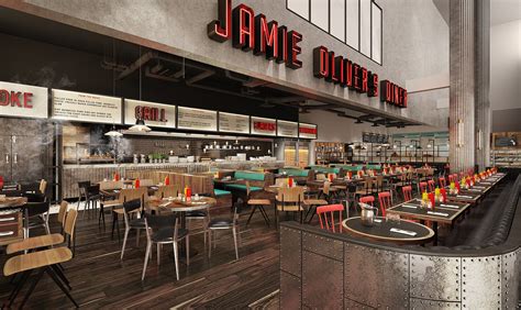 Jamie Oliver Opens Flagship Restaurant The Diner At Gatwick Airport