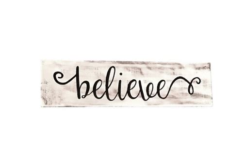 Believe Hand Painted Sign Wooden Sign Rustic Sign Etsy